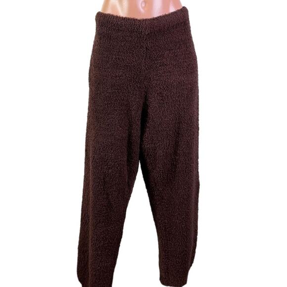 Skims Pull On Fleece Sherpa Teddy Jogger Pants Brown Cozy Loungewear 4X/5X NWT - Picture 3 of 13